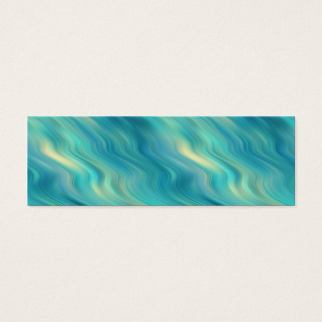 Blue Hydrangea Wavy Texture Mini Visitekaartjes (Voorkant)