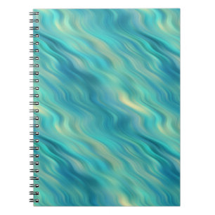 Blue Hydrangea Wavy Texture Notitieboek