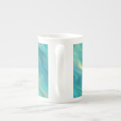 Blue Hydrangea Wavy Texture Porselein Kop (Achterkant)