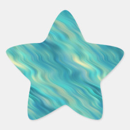 Blue Hydrangea Wavy Texture Ster Sticker