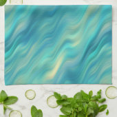 Blue Hydrangea Wavy Texture Theedoek (Gevouwen)