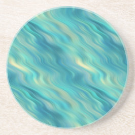 Blue Hydrangea Wavy Texture Zandsteen Onderzetter