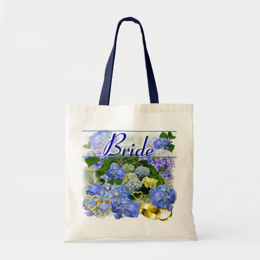 BLUE HYDRANGEA ~ Weddenschap Tas (Voorkant)