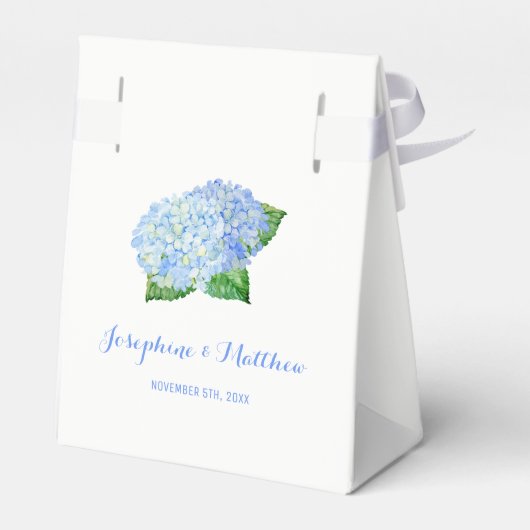 Blue Hydrangea Wedding Bedankdoosjes (Achterkant)