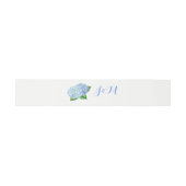 Blue Hydrangea Wedding Belly Bands Uitnodigingen Wikkel (Vlak)