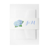Blue Hydrangea Wedding Belly Bands Uitnodigingen Wikkel (Voorkant Voorbeeld)