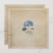  Blue Hydrangea Wedding Ceremony Custom Kaart (Voorkant / Achterkant)