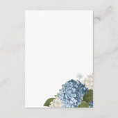 Blue Hydrangea Wedding Details Enclosure Card Informatiekaartje (Achterkant)