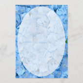 Blue Hydrangea Wedding Fan Program Paper Programmakaart (Achterkant)