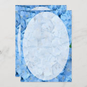 Blue Hydrangea Wedding Fan Program Paper Programmakaart (Voorkant / Achterkant)