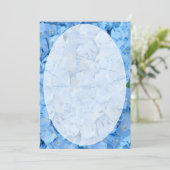 Blue Hydrangea Wedding Fan Program Paper Programmakaart (Staand voorkant)
