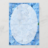 Blue Hydrangea Wedding Fan Program Paper Programmakaart (Voorkant)