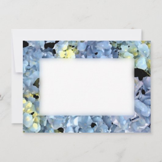 Blue Hydrangea Wedding Flat Stationery Note Cards Notitiekaartje (Achterkant)