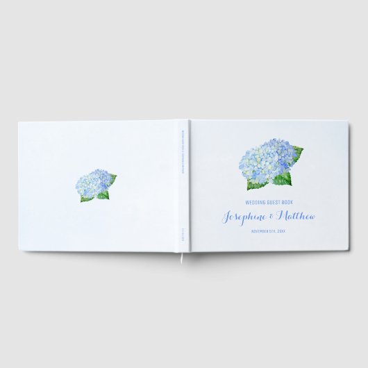 Blue Hydrangea Wedding Gastenboek (Volledig)