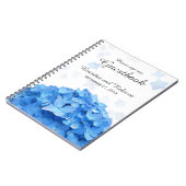 Blue Hydrangea Wedding Guestbook Notitieboek (Linkerzijde)