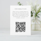 Blue Hydrangea Wedding Invitation Insert Kaart (Staand voorkant)