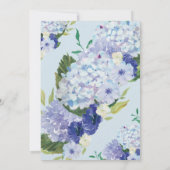 Blue Hydrangea Wedding Invitation Kaart (Achterkant)