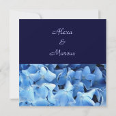 Blue Hydrangea Wedding Invitation Kaart (Achterkant)