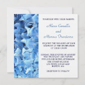 Blue Hydrangea Wedding Invitation Kaart (Voorkant)