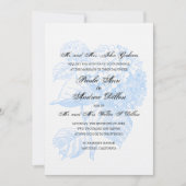 Blue Hydrangea Wedding Invitation Kaart (Voorkant)