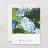 Blue Hydrangea Wedding Invitation Kaart (Achterkant)