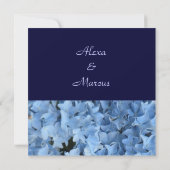 Blue Hydrangea Wedding Invitation - tweezijdig Kaart (Achterkant)