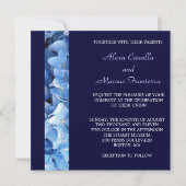 Blue Hydrangea Wedding Invitation - tweezijdig Kaart (Voorkant)