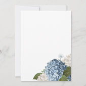 Blue Hydrangea Wedding Invitations Kaart (Achterkant)