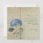  Blue Hydrangea Wedding Kaart (Achterkant)