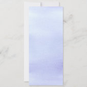 Blue Hydrangea Wedding Menu of Vrijgezellenfeest Kaart (Achterkant)