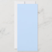 Blue Hydrangea Wedding Menu Tall Paper Sjabloon Kaart (Achterkant)