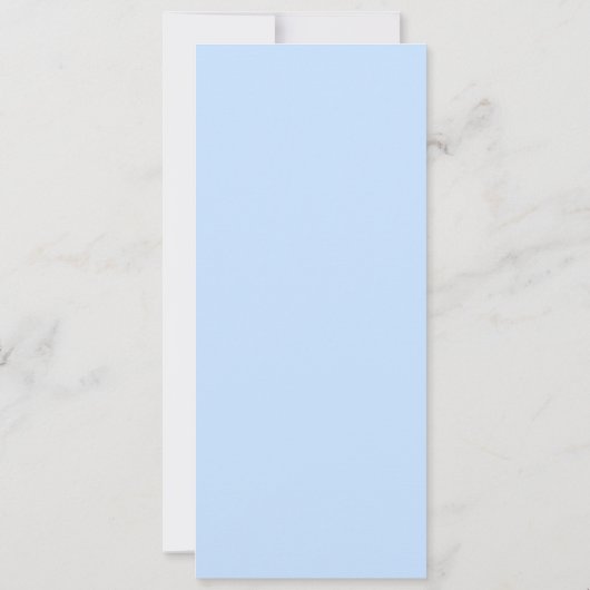 Blue Hydrangea Wedding Menu Tall Paper Sjabloon Kaart (Achterkant)