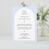 Blue Hydrangea Wedding Nodig Menu Keuze Kaart uit (Staand voorkant)
