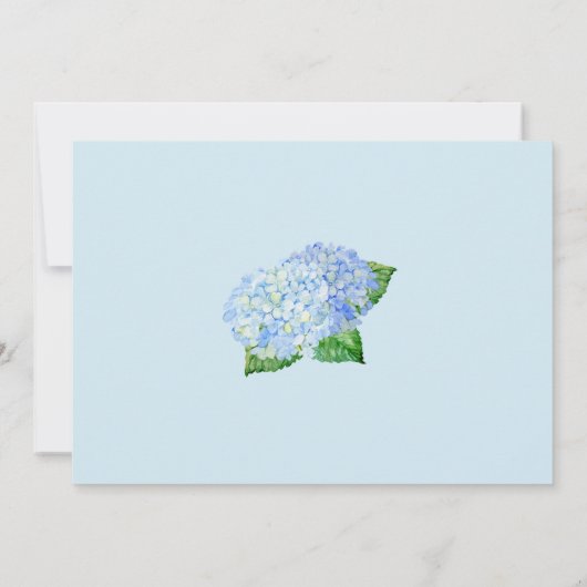 Blue Hydrangea Wedding Photo Bedankkaart (Achterkant)