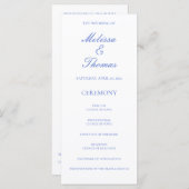 Blue Hydrangea Wedding Programme (Voorkant / Achterkant)