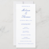 Blue Hydrangea Wedding Programme (Voorkant)