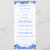 Blue Hydrangea Wedding Programme Programmakaart (Achterkant)
