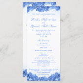 Blue Hydrangea Wedding Programme Programmakaart (Voorkant / Achterkant)