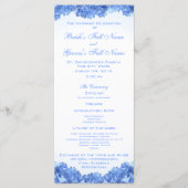Blue Hydrangea Wedding Programme Programmakaart (Voorkant)