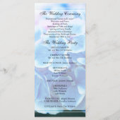 Blue Hydrangea Wedding Programme Programmakaart (Achterkant)