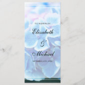Blue Hydrangea Wedding Programme Programmakaart (Voorkant)