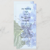 Blue Hydrangea Wedding Programme Programmakaart (Voorkant / Achterkant)
