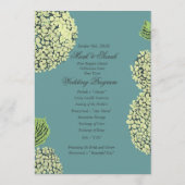 Blue Hydrangea Wedding Programme Programmakaart (Achterkant)