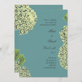 Blue Hydrangea Wedding Programme Programmakaart (Voorkant / Achterkant)