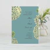 Blue Hydrangea Wedding Programme Programmakaart (Staand voorkant)