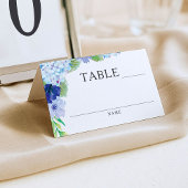 Blue Hydrangea Wedding Receptie Place Cards Plaatskaartje