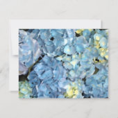 Blue Hydrangea Wedding RSVP Response Kaart (Achterkant)