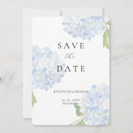Blue Hydrangea Wedding Save The Date