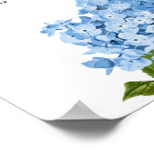 Blue Hydrangea Wedding Seating Chart Poster (Hoek)