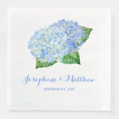 Blue Hydrangea Wedding Servetten (Voorkant)